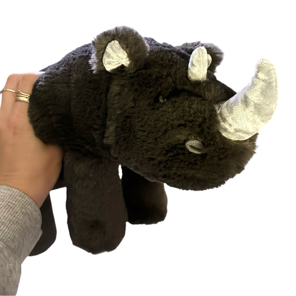 Aurora Snoozles Dark Gray Rhinoceros 18" Weighted‎ Floppy Stuffed Animal - Picture 2 of 4
